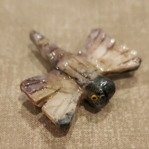 Dolomite Stone Dragonfly Figurine